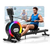 Rowing Machine, DMASUN Upgrade Magnetic Rowing Machines for Home Gym with 32 Levels Quiet Resistance - 350LB Capacity Rower Machine with App Compatible & Comfortable Seat, Double Slide Rail