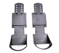 Rowing Machine Foot Pedals Pair, Plastic Exercise Accessories for Water Wind Indoor Rowers, Lightweight Replacement Parts for Home Gym Fitness, Black 30x10cm