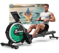 Rowing Machine for Home Gym, EvoSpark Magnetic Rowing Machines 350 LB Weight Capacity - Foldable Rower for Home Use with App Supported, Upgrade to Double Slide Rail