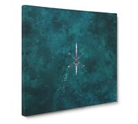 Rowing on a Lake in Sweden Canvas Print | Gallery Wrapped 30mm Frame Wall Art | 14x14 inches | Ready to Hang | Abstract Landscape Picture | Living Room Bedroom Lounge Office