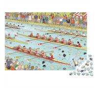 Rowing Regatta Wooden Jigsaw Puzzle Waterproof 1000 Piece Puzzles for Adults Colourful Educational Games