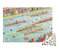 Rowing Regatta Wooden Jigsaw Puzzle Waterproof 1000 Piece Puzzles for Adults Impossible Challenging Games