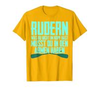 Rowing Roderer Joke Rowing Sport T-Shirt, Men, Golden Yellow, Large