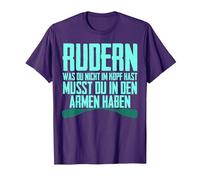 Rowing Roderer Joke Rowing Sport T-Shirt, Men, Purple, Small