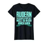 Rowing Roderer Joke Rowing Sport T-Shirt, Women, Black, X-Small