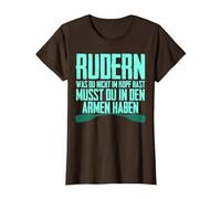 Rowing Roderer Joke Rowing Sport T-Shirt, Women, Brown, Small
