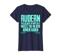 Rowing Roderer Joke Rowing Sport T-Shirt, Women, Navy Blue, X-Large