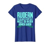 Rowing Roderer Joke Rowing Sport T-Shirt, Women, Royal Blue, X-Large