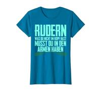 Rowing Roderer Joke Rowing Sport T-Shirt, Women, Sapphire Blue, Small
