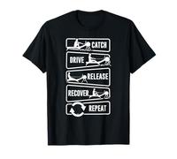 Rowing Stroke Rowing Ergometer Fitness Repeat Rowing Erg T-Shirt