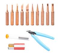 Rowiz 10PCS Pure Copper 900M-T Soldering Iron Tips for HAKKO 936,937,938,Lead Free and Environmental Protection Welding Head Tool