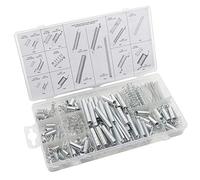 Rowiz 200Pcs Spring Assortment Set, Zinc Plated Extension and Compression Industry Spring Assortment Kit for Tools and Equipment, Hand Tools, Automotive, Replacement Parts