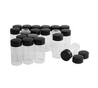 Rowiz 20ml 0.7Oz Clear Glass Vials with Screw Caps, Mini Empty Glass Bottles Liquid Sampling Glass Bottles Screwcap Sample Vials, Pack of 20