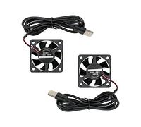 Rowiz 2pcs DC 5V Case Fan Ball Bearing 3-Wire with USB Port Cooling Fan 50mm Heatsink for CPU TV Box Router, 50×50×15mm