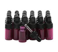 Rowiz 30 PCS 3ml Pink Glass Dropper Bottles with Pipettes & Black Screw Cap - Essential Oil, Perfume, Lotion - Leak Proof - Reusable - Modern - Adult - Bisphenol A (BPA) Free