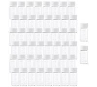 Rowiz 50PCS 5ml (0.17 Oz) Clear Glass Bottle Liquid Sampling Sample Bottle with Scale White Screwcap Glass Bottles Vials for Lab