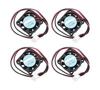 Rowiz Mini 25mm 12V Cooling Fan with 2 Terminal Interface High Speed DC Brushless Fan for DIY PCB/Notebook/Graphics Card/Raspberry Pi/Printer, Pack of 4