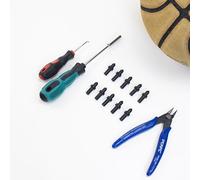Rowland Harbor 10 Basketball Valves & Leak Repair Kit - Ball Doctor for Inflatable Balls (Nozzle, Hex Socket, Crochet Hook, Diagonal Pliers) - for Basketball, Football, Volleyball and More