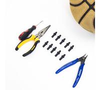 Rowland Harbor 10 Basketball Valves & Leak Repair Kit - Ball Doctor for Inflatable Balls (Nozzle, Needle-Nose Pliers, Crochet Hook, Diagonal Pliers) - for Basketball, Football, Volleyball and More
