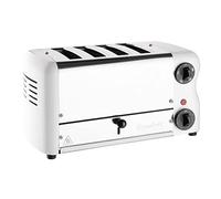 Rowlett 1.8 kW Esprit 4 Slot Toaster with 2x Additional Elements & Sandwich Cage, White, 4 Slice Toaster, Energy Conscious Slot Selector Powers Individual Slots, Café & Home Use, CH182