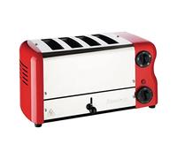 Rowlett 1.8kW Esprit 4-Slot Toaster with 2x Additional Elements & Sandwich Cage | Traffic red | CH184