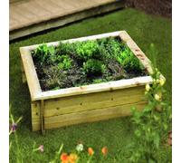 Rowlinson Raised Bed/Sandpit, 240 x 1200 x 1200mm, Natural Timber