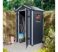 Rowlinson Airevale 4X3 Plastic Apex Shed - Dark Grey
