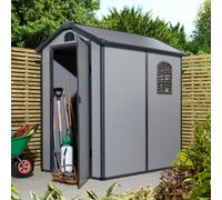 Rowlinson Airevale 4X6 Plastic Apex Shed - Light Grey