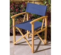 Rowlinson Ascot Folding Director's Chair - Midnight Blue, Brown