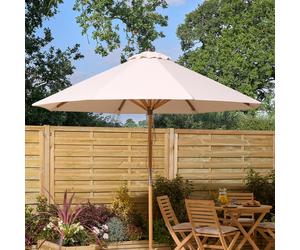 Rowlinson Ashdown Wooden Parasol - 3m