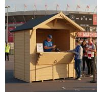 Rowlinson Bertilo 6x6 Loglap Market Stall/Kiosk, Brown