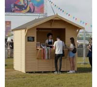 Rowlinson Bertilo 8x6 Loglap Market Stall/Kiosk, Brown