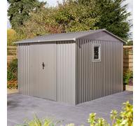 Rowlinson Brentvale 10x10 Premium Apex Metal Shed, Grey