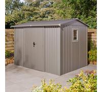Rowlinson Brentvale 10x8 Premium Apex Metal Shed, Grey