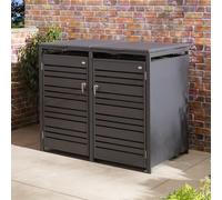Rowlinson Chelsea Double Bin Store - Anthracite - With Assembly