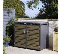 Rowlinson Chelsea Double Bin Store - Oak - With Assembly
