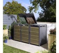 Rowlinson Chelsea Triple Bin Store - Oak