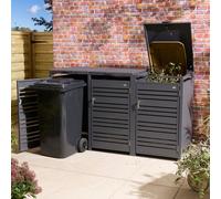 Rowlinson Chelsea Triple Metal Bin Store - Anthracite