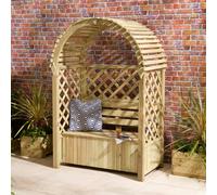 Rowlinson Chiltern Arbour with Storage Box, Brown
