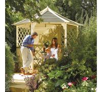 Rowlinson Gainsborough Natural Hexagonal Gazebo, (W)3M (D)2.6M