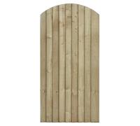 Rowlinson Featheredge Arch Top Wooden Gate - Brown, Brown