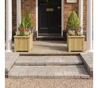 Rowlinson Heritage Square Softwood Planter 30L (W)40Cm