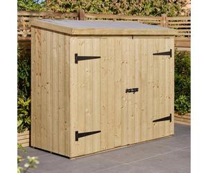 Rowlinson Heritage 2000L Timber Wallstore 6X3 Ft Pent Tongue & Groove (W)182.5Cm (D)82.5Cm (H)164Cm