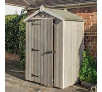 Rowlinson Heritage 4X3 Ft Apex Grey Wooden Shed With Floor