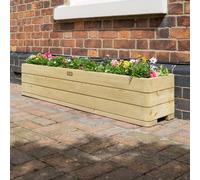 Rowlinson Marberry Patio Planter 300 x 1500 x 300mm Natural Timber
