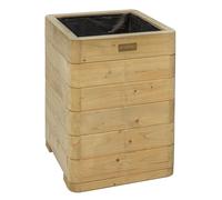 Rowlinson Marberry Tall Planter - 60L - Natural Timber