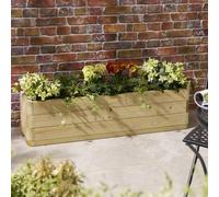 Rowlinson Marberry Trough Planter 1.2m, Brown