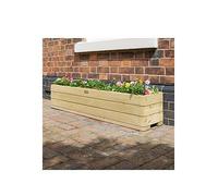 Rowlinson Marberry Patio Planter 300 x 1500 x 300mm Natural Timber