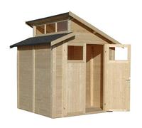 Rowlinson Paramount Buildings Tongue & Groove 7X7 Ft Pent Wooden Kiln Dried 2 Door Shed With Floor & 3 Windows