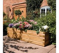 Rowlinson Patio Planter - 370 x 1800 x 400mm - Natural Timber